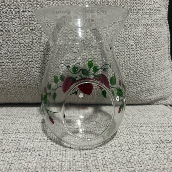 Vintage hobbyist Glass Blown Hand Painted Tart Warmer Vase Vessel - Picture 7 of 7